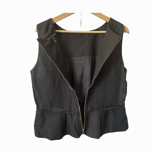 Sandra Angelozzi Womens Black Sleeveless Top Sz 42 - Picture 3 of 7